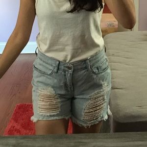 Denim shorts
